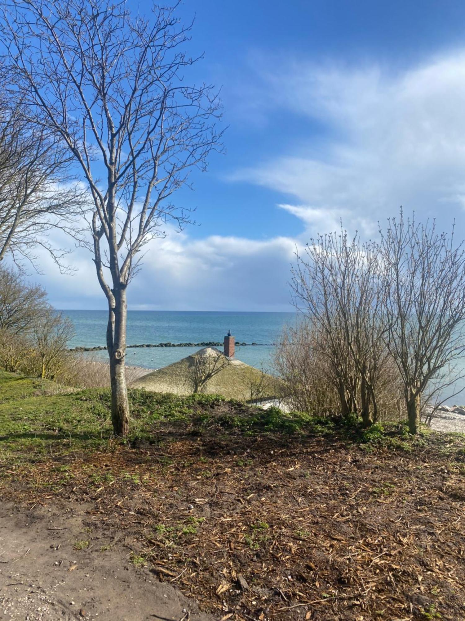 Wohnwagen Auf Dem Wulfenerhals Ca 150M Bis Zum Meer Fehmarn Bagian luar foto